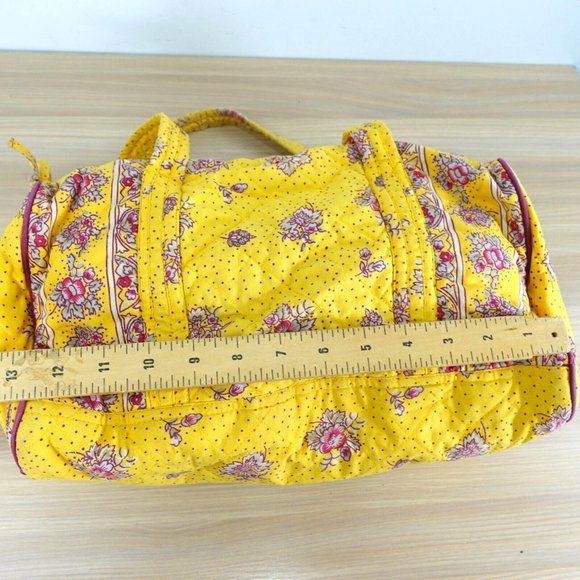 Floral Quilted Bag Women Shoulder Purse Duffel Cotton Swiss Dot VICTORIAN HEART - Picture 8 of 14